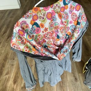 Dia de los muertos artisanal mexican light jacket / coat